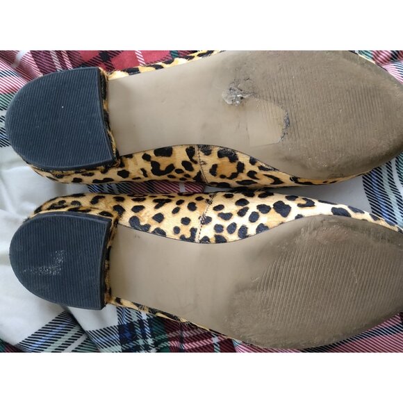 Steve Madden Women's Smile Calf Hair Leopard Print Slip On Loafers Size 8M - Picture 5 of 5